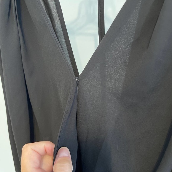Double Zero Black Long Sleeve Cold Shoulder‎ Dressy Romper Small - Picture 2 of 13